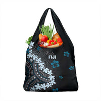 Bula Fiji Women's Day Grocery Bag Indigo Masi Tapa