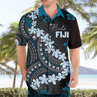 Bula Fiji Women's Day Hawaiian Shirt Indigo Masi Tapa