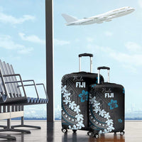 Bula Fiji Women's Day Luggage Cover Indigo Masi Tapa