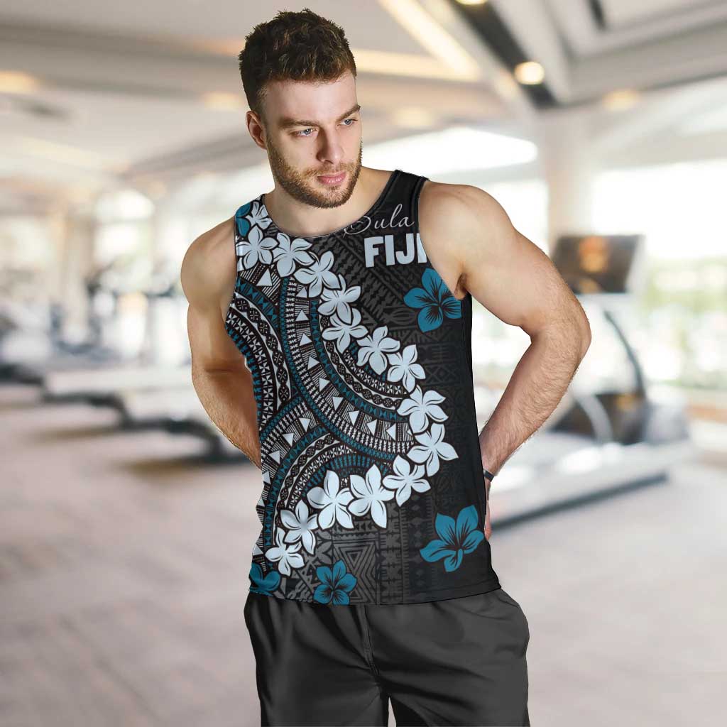 Bula Fiji Women's Day Men Tank Top Indigo Masi Tapa LT7 Indigo - Polynesian Pride