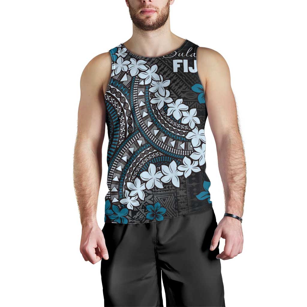 Bula Fiji Women's Day Men Tank Top Indigo Masi Tapa LT7 - Polynesian Pride