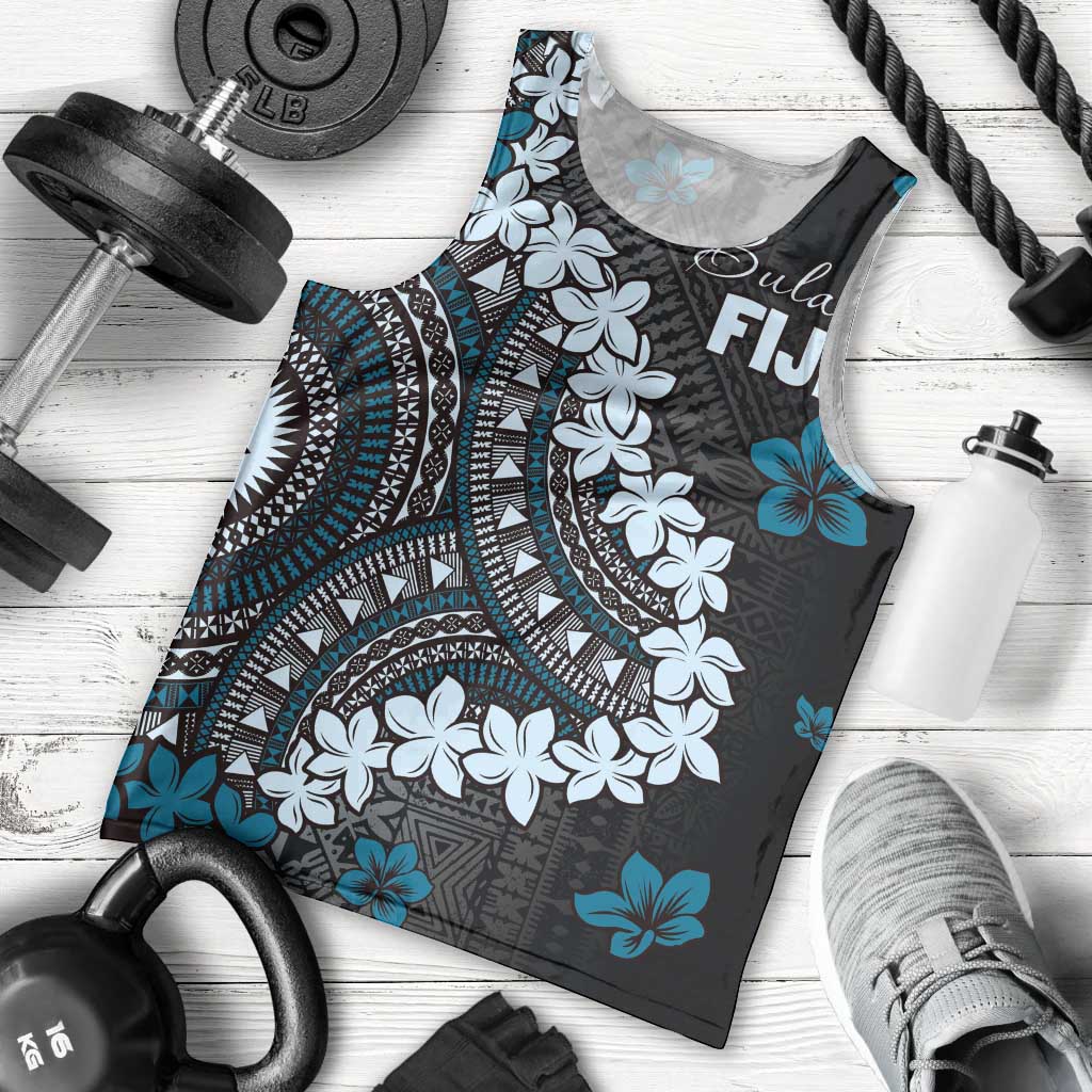 Bula Fiji Women's Day Men Tank Top Indigo Masi Tapa LT7 - Polynesian Pride