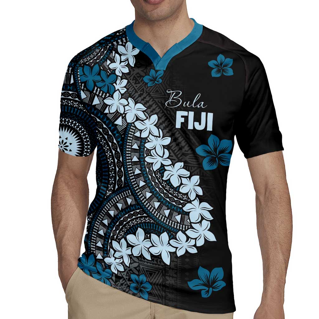 Bula Fiji Women's Day Rugby Jersey Indigo Masi Tapa