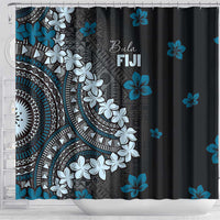 Bula Fiji Women's Day Shower Curtain Indigo Masi Tapa