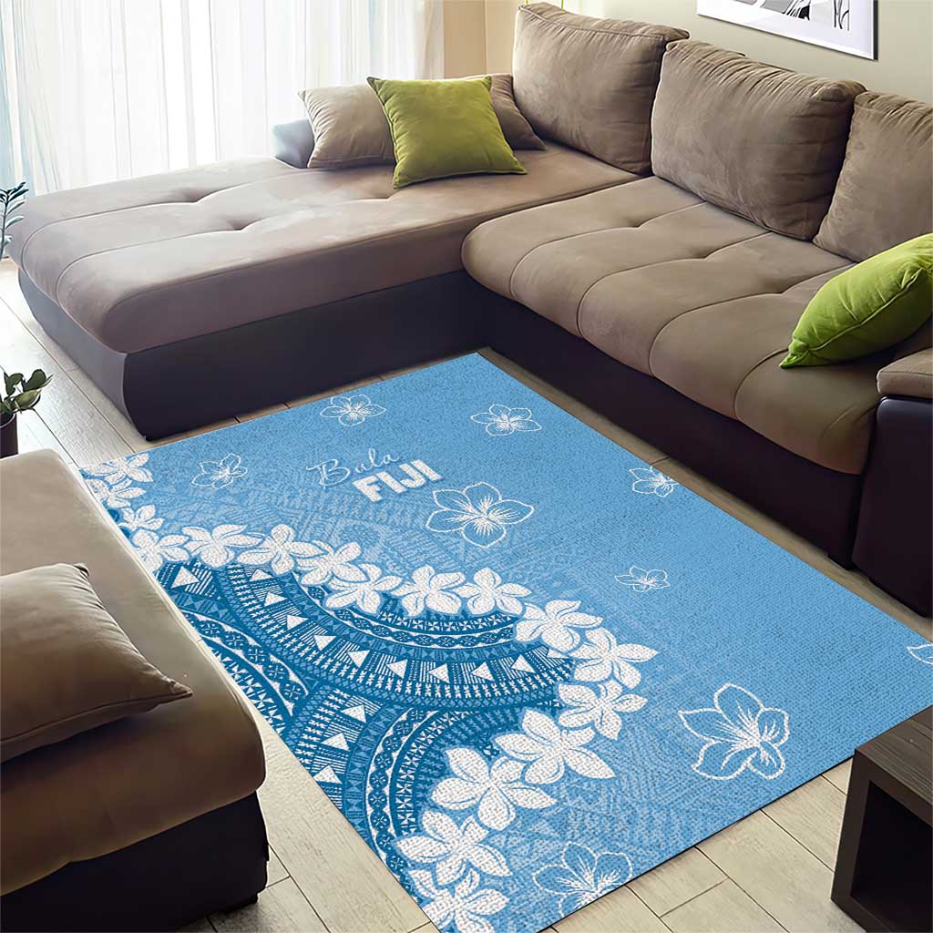 Bula Fiji Women's Day Area Rug Turquoise Masi Tapa LT7