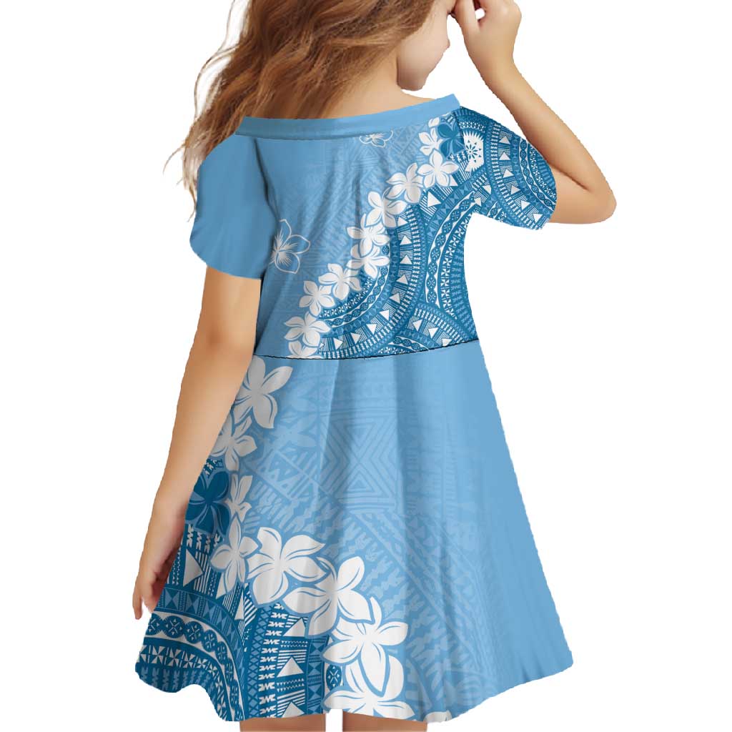 Bula Fiji Women's Day Family Matching Tank Maxi Dress and Hawaiian Shirt Turquoise Masi Tapa