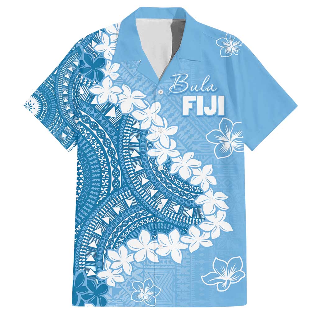 Bula Fiji Women's Day Family Matching Tank Maxi Dress and Hawaiian Shirt Turquoise Masi Tapa