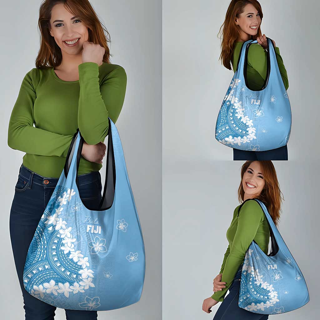 Bula Fiji Women's Day Grocery Bag Turquoise Masi Tapa LT7