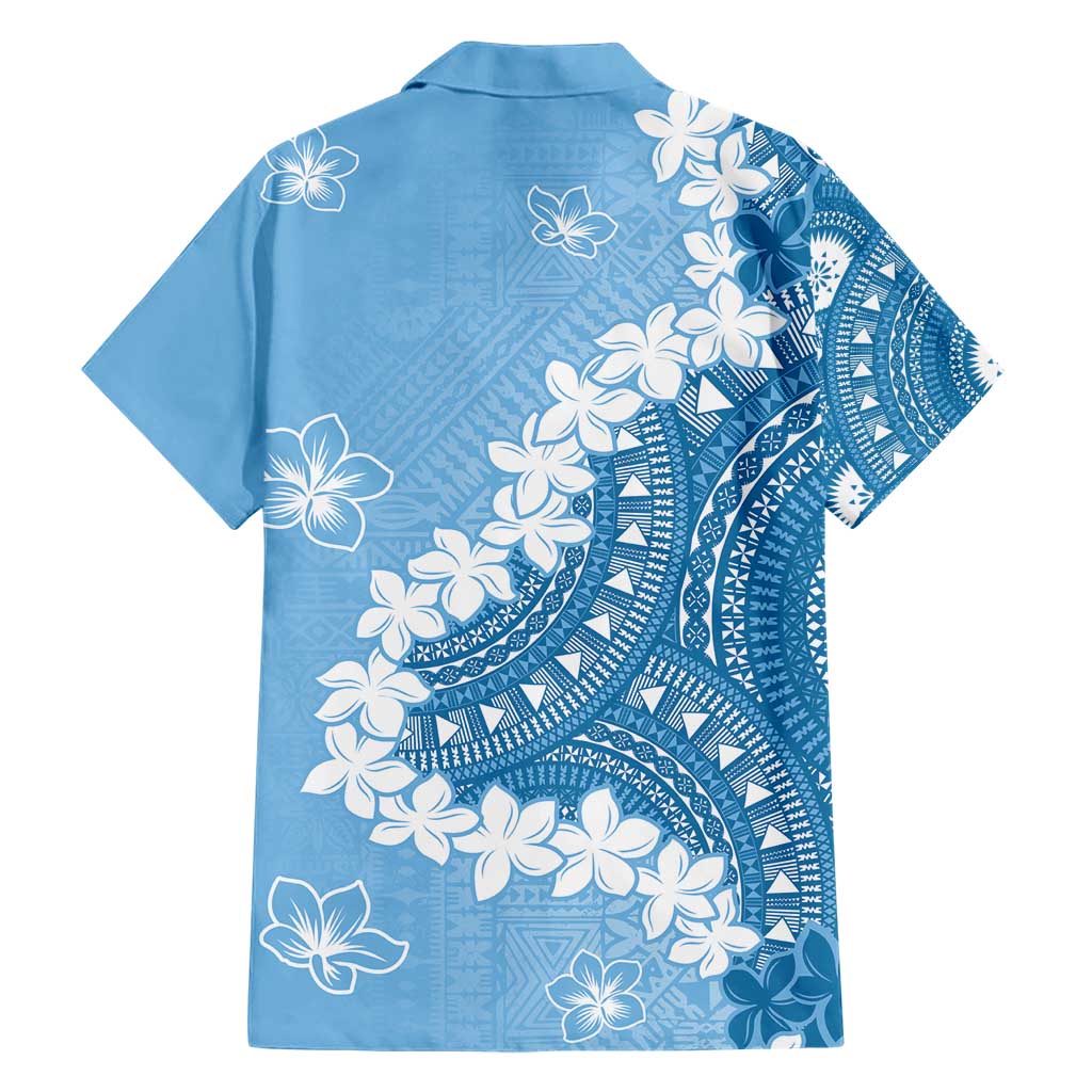 Bula Fiji Women's Day Hawaiian Shirt Turquoise Masi Tapa