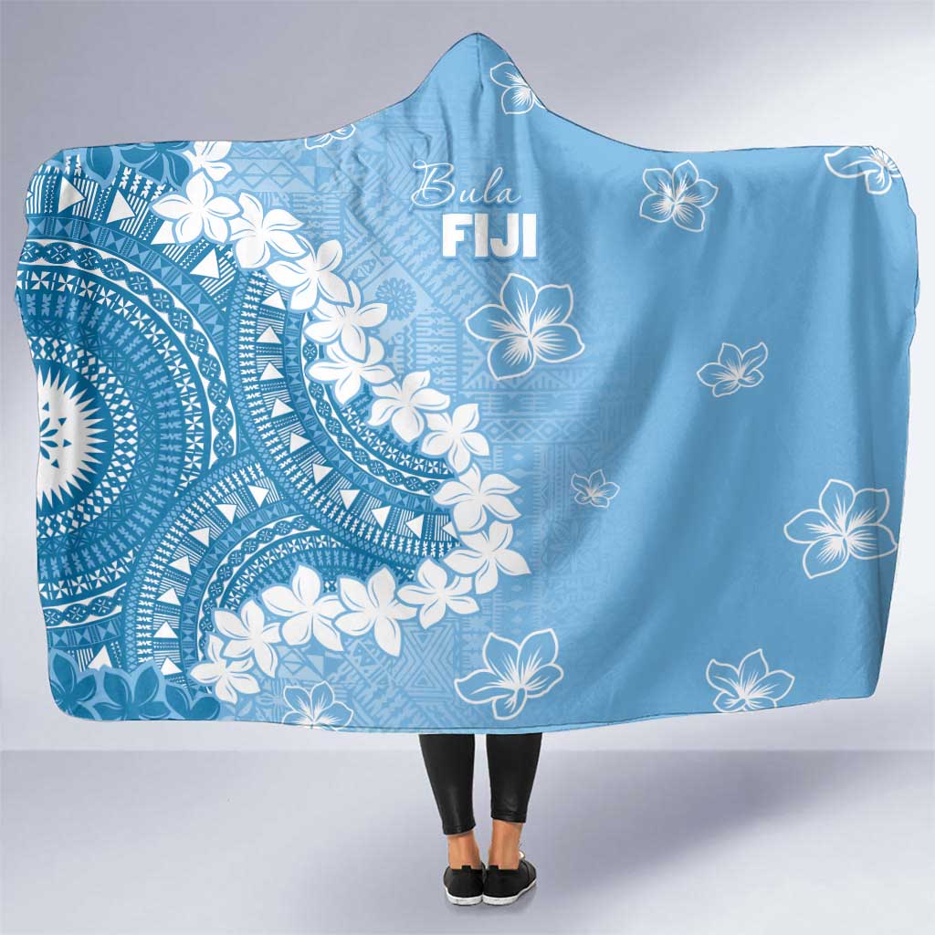 Bula Fiji Women's Day Hooded Blanket Turquoise Masi Tapa LT7 One Size Turquoise - Polynesian Pride