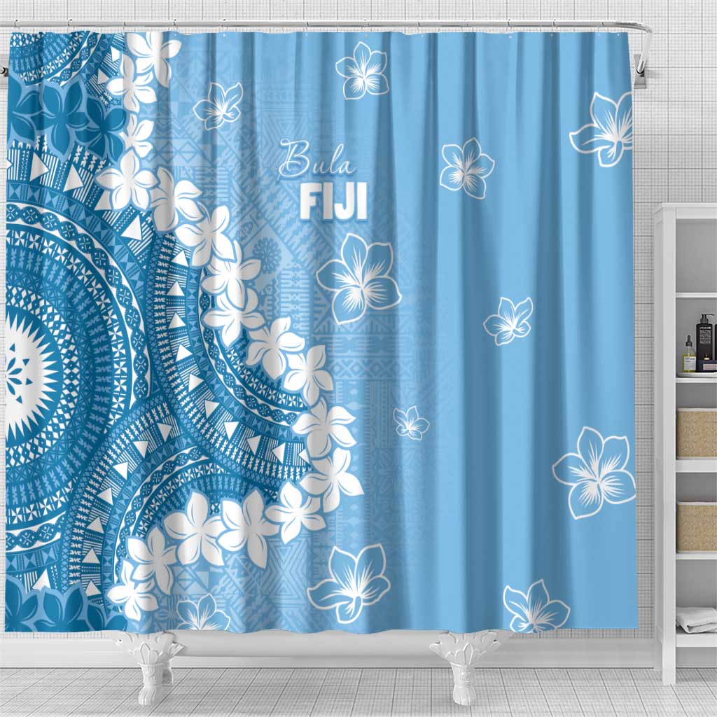 Bula Fiji Women's Day Shower Curtain Turquoise Masi Tapa LT7