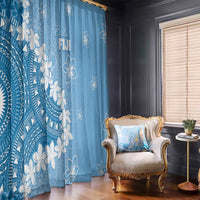 Bula Fiji Women's Day Window Curtain Turquoise Masi Tapa LT7