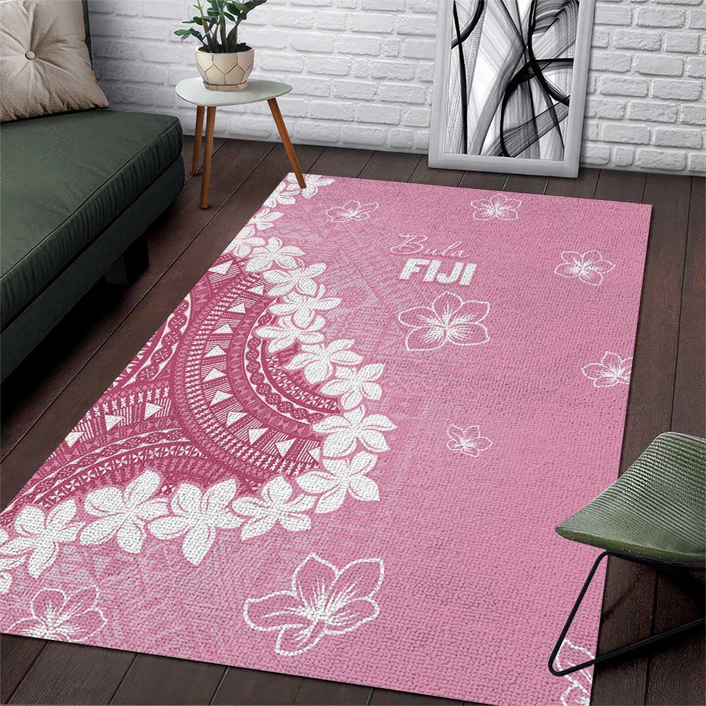 Bula Fiji Women's Day Area Rug Pink Masi Tapa