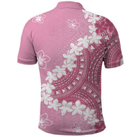 Bula Fiji Women's Day Polo Shirt Pink Masi Tapa LT7 - Polynesian Pride