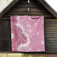 Bula Fiji Women's Day Quilt Pink Masi Tapa