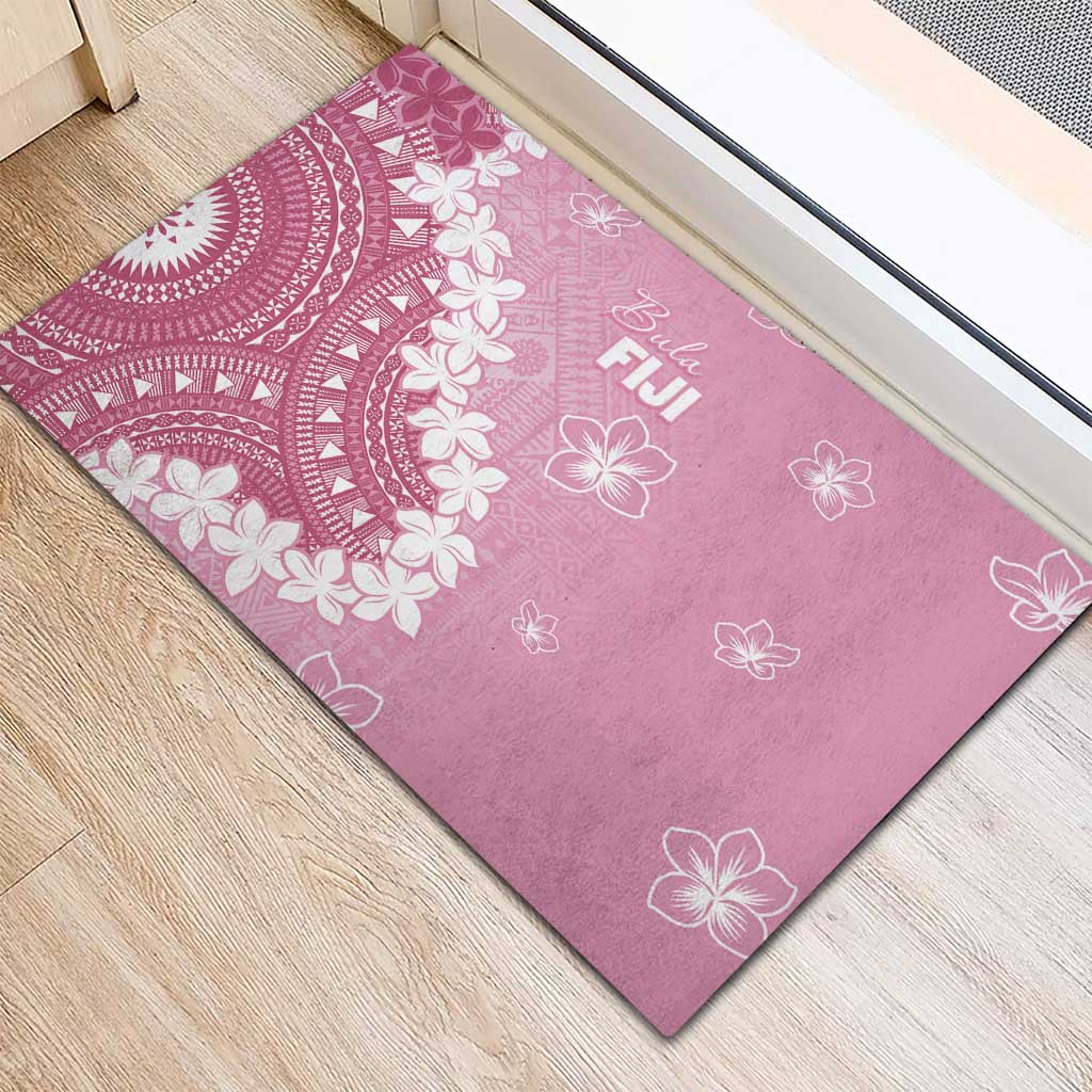 Bula Fiji Women's Day Rubber Doormat Pink Masi Tapa LT7 - Polynesian Pride