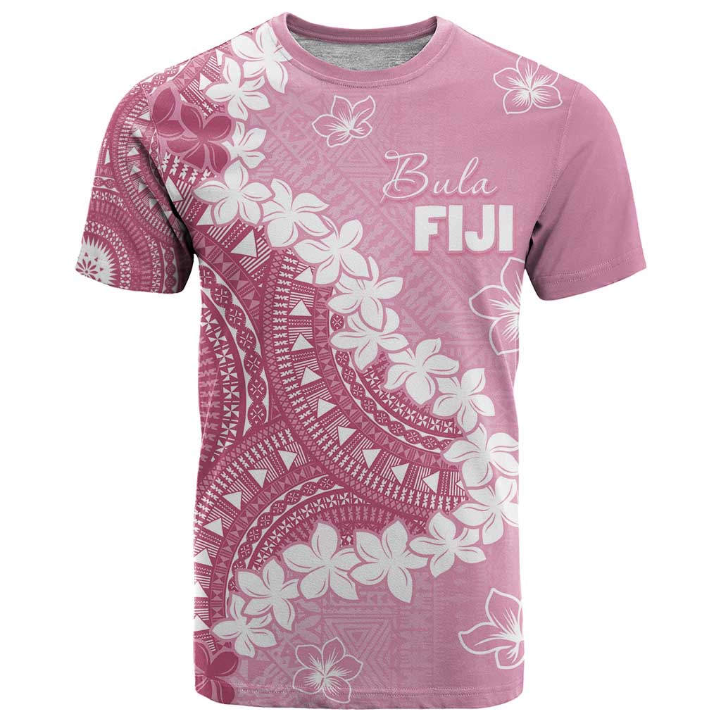 Bula Fiji Women's Day T Shirt Pink Masi Tapa