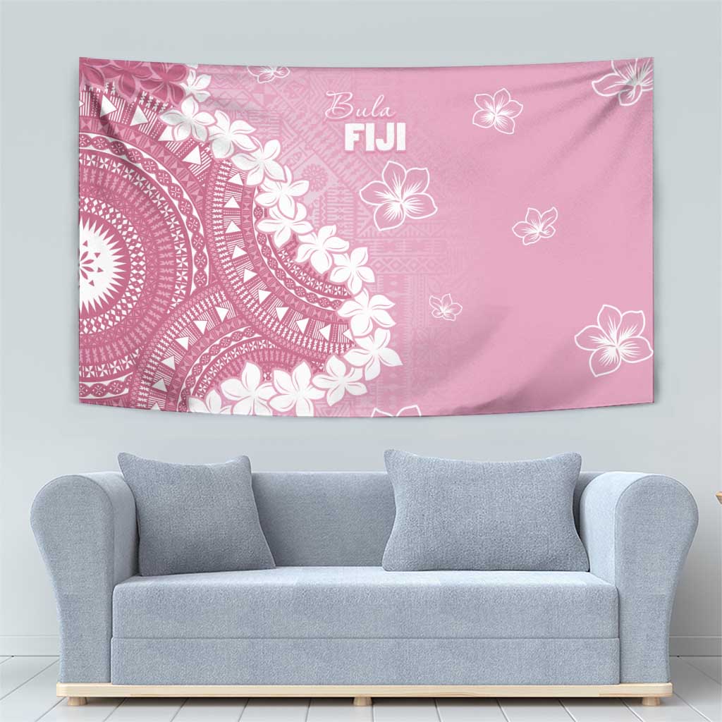 Bula Fiji Women's Day Tapestry Pink Masi Tapa