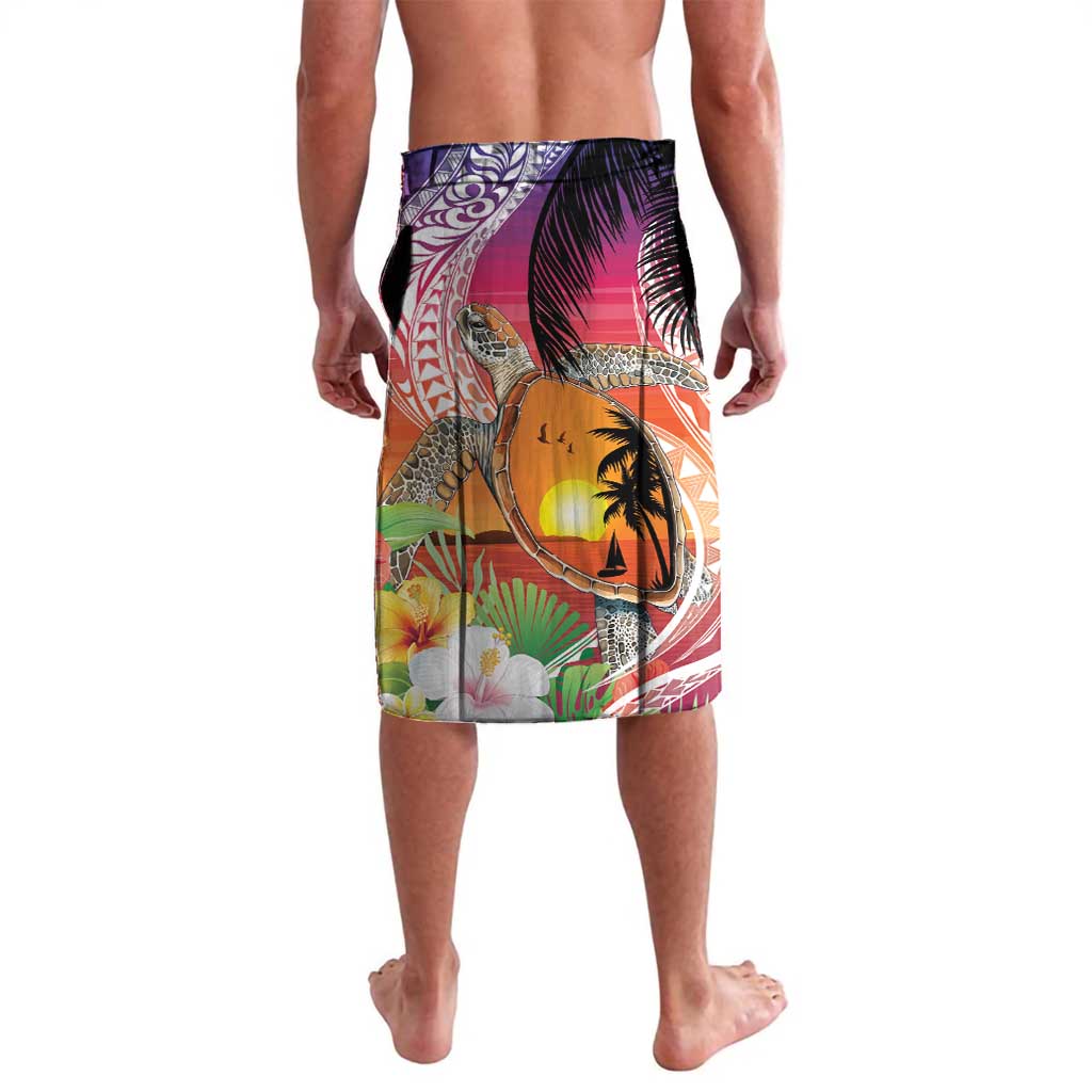 Polynesian Dreamy Turtle Lavalava Sunset Scenery