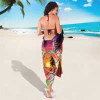 Polynesian Dreamy Turtle Sarong Sunset Scenery