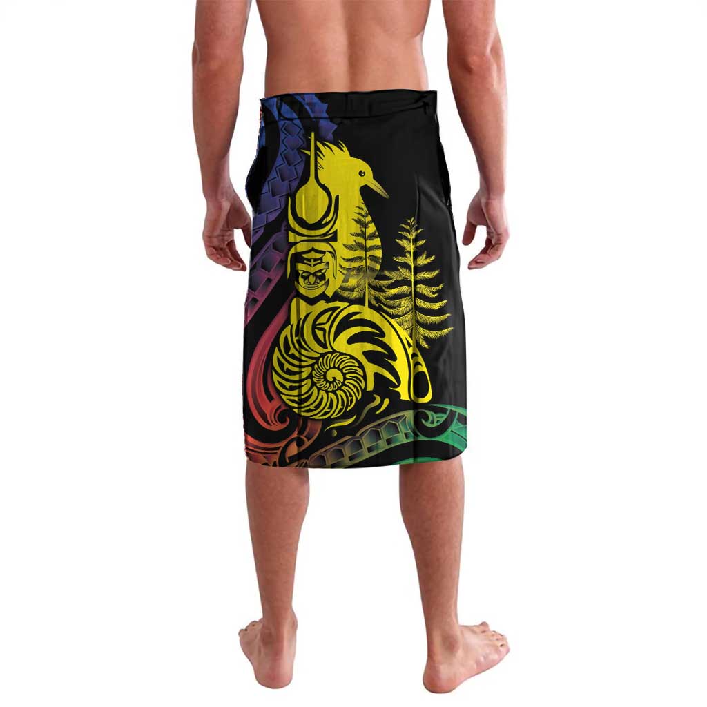 New Caledonia Kanaky Lavalava Stylized Fleche Faitiere With Kagu Bird