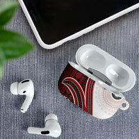 Bula Fiji Vintage Tapa AirPods Case Kaivity Masi Wave Motifs - Red