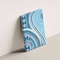 Bula Fiji Vintage Tapa Canvas Wall Art Kaivity Masi Wave Motifs - Turquoise LT7 - Polynesian Pride