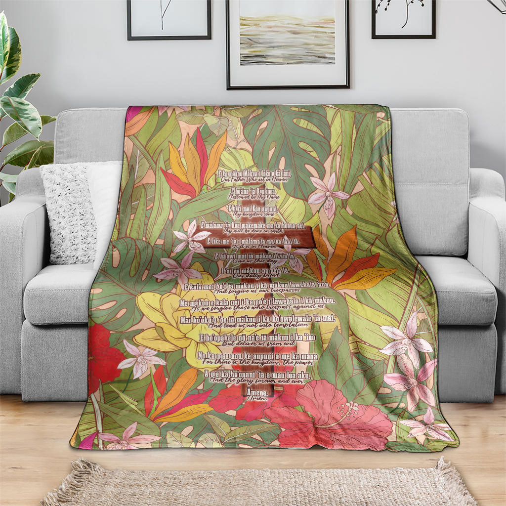 Mahalo Hawaii - Ka Pule a ka Haku Blanket Tropical Flowers LT7 - Polynesian Pride