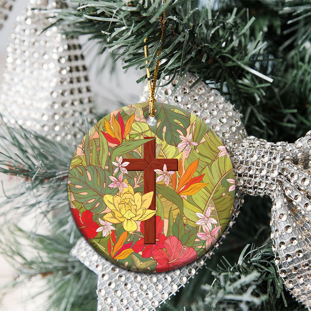 Mahalo Hawaii - ⁠Ka Pule a ka Haku Ceramic Ornament Tropical Flowers