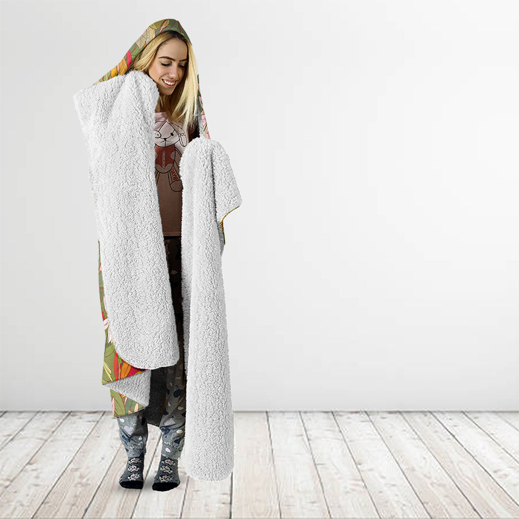 Mahalo Hawaii - Ka Pule a ka Haku Hooded Blanket Tropical Flowers LT7 - Polynesian Pride