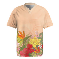 Mahalo Hawaii - ⁠Ka Pule a ka Haku Rugby Jersey Tropical Flowers