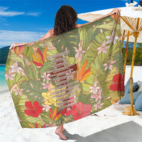 Mahalo Hawaii - Ka Pule a ka Haku Sarong Tropical Flowers LT7 One Size 44 x 66 inches Coral Pink - Polynesian Pride