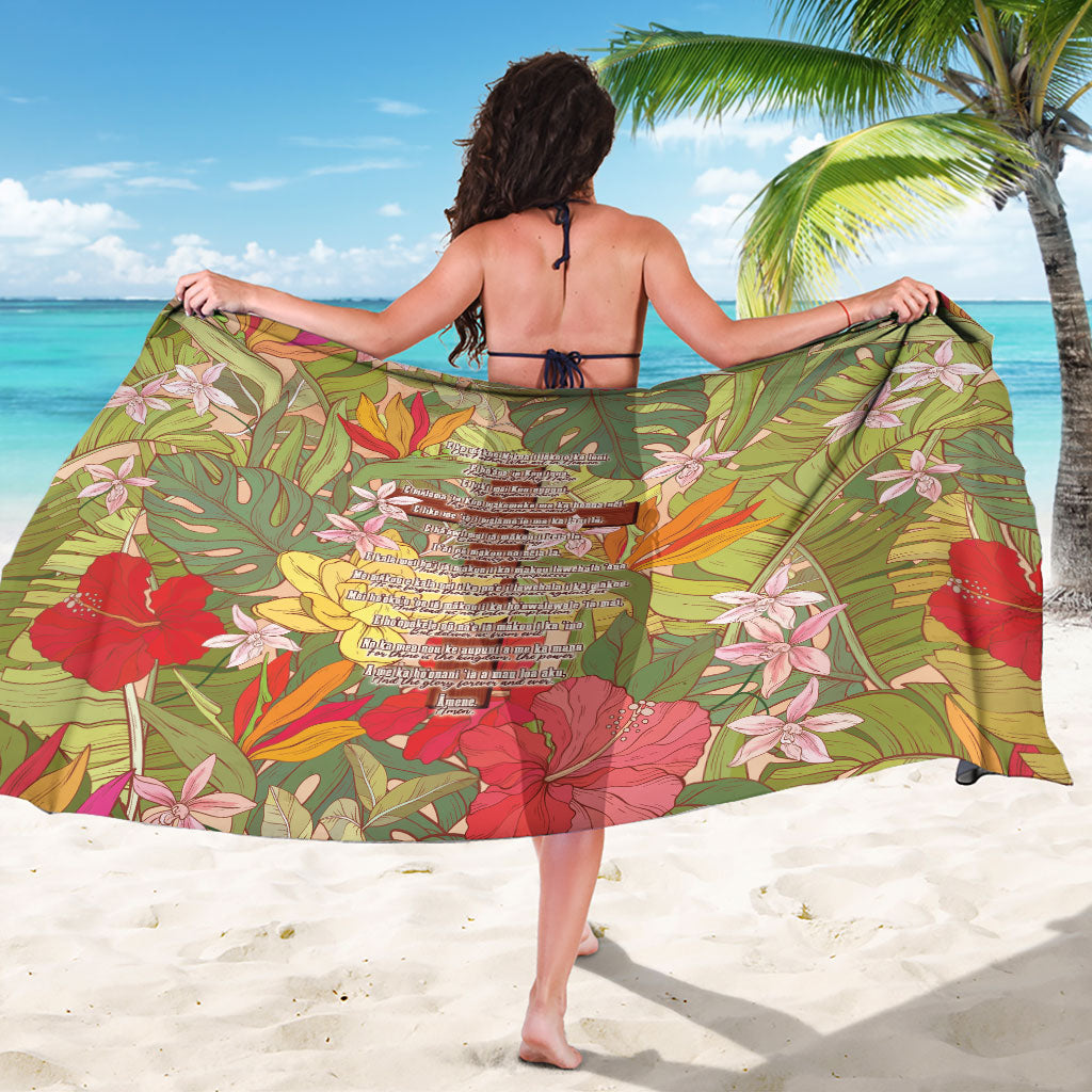 Mahalo Hawaii - Ka Pule a ka Haku Sarong Tropical Flowers LT7 - Polynesian Pride