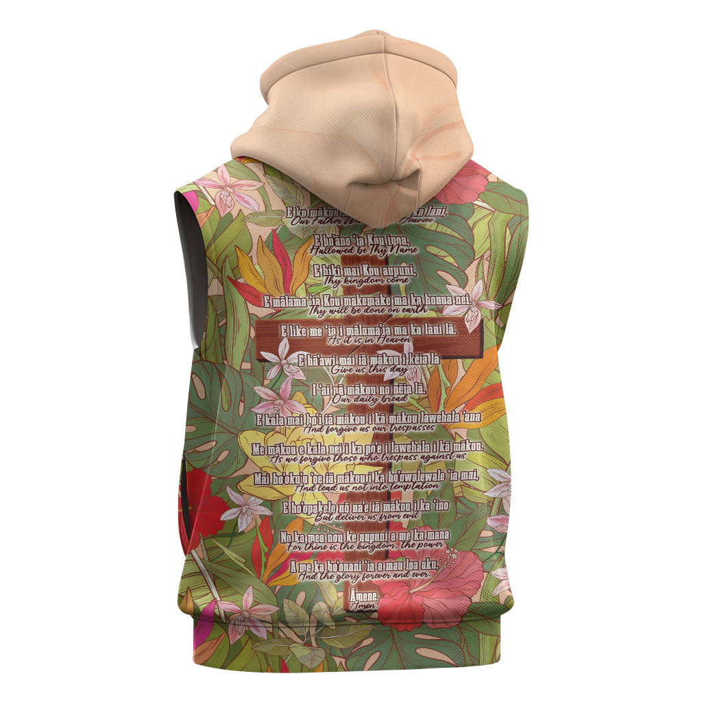 Mahalo Hawaii - Ka Pule a ka Haku Sleeveless Hoodie Tropical Flowers LT7 - Polynesian Pride
