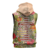 Mahalo Hawaii - Ka Pule a ka Haku Sleeveless Hoodie Tropical Flowers LT7 - Polynesian Pride