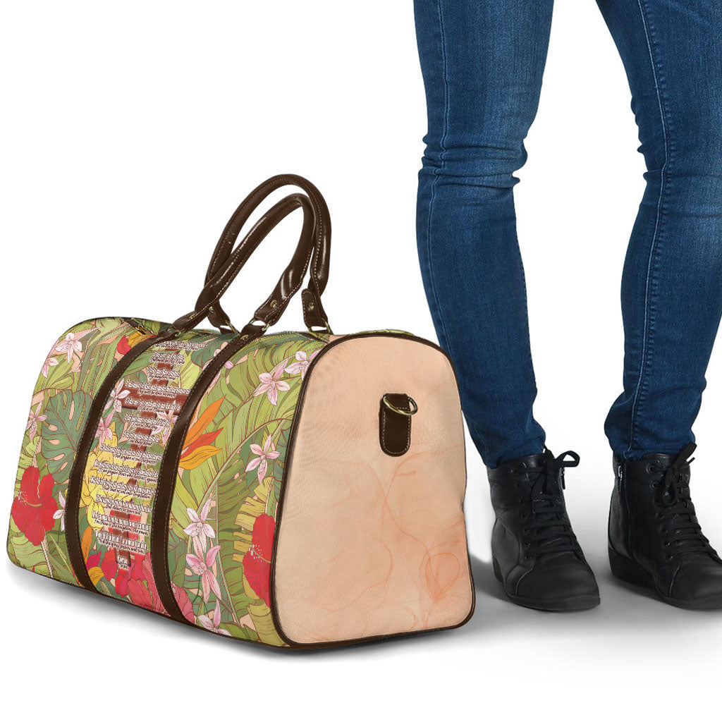 Mahalo Hawaii - Ka Pule a ka Haku Travel Bag Tropical Flowers LT7 - Polynesian Pride