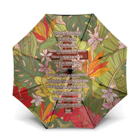 Mahalo Hawaii - Ka Pule a ka Haku Umbrella Tropical Flowers LT7 One Size Folded 11.42 inch Opened Diameter 37.4 inch Coral Pink - Polynesian Pride