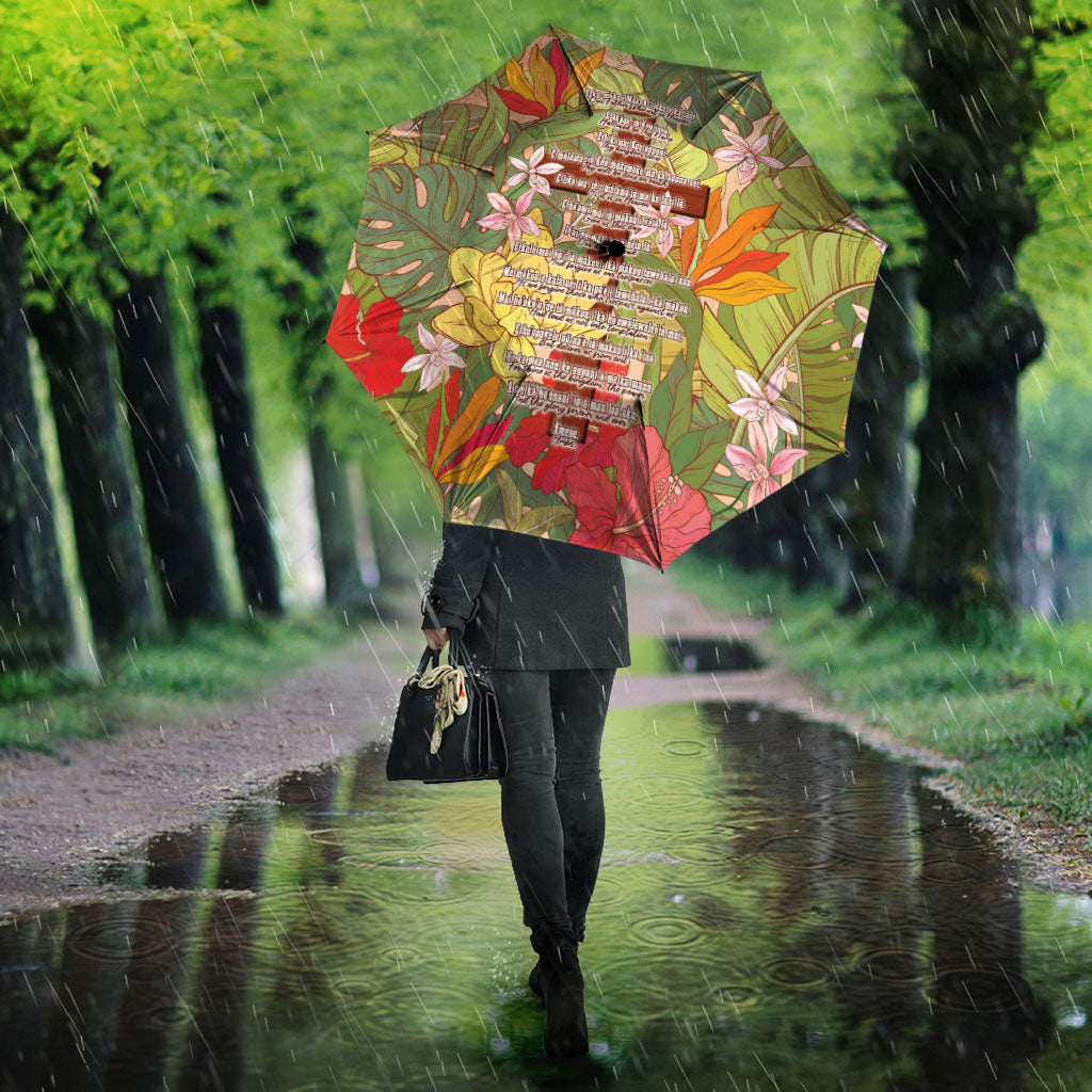 Mahalo Hawaii - Ka Pule a ka Haku Umbrella Tropical Flowers LT7 - Polynesian Pride