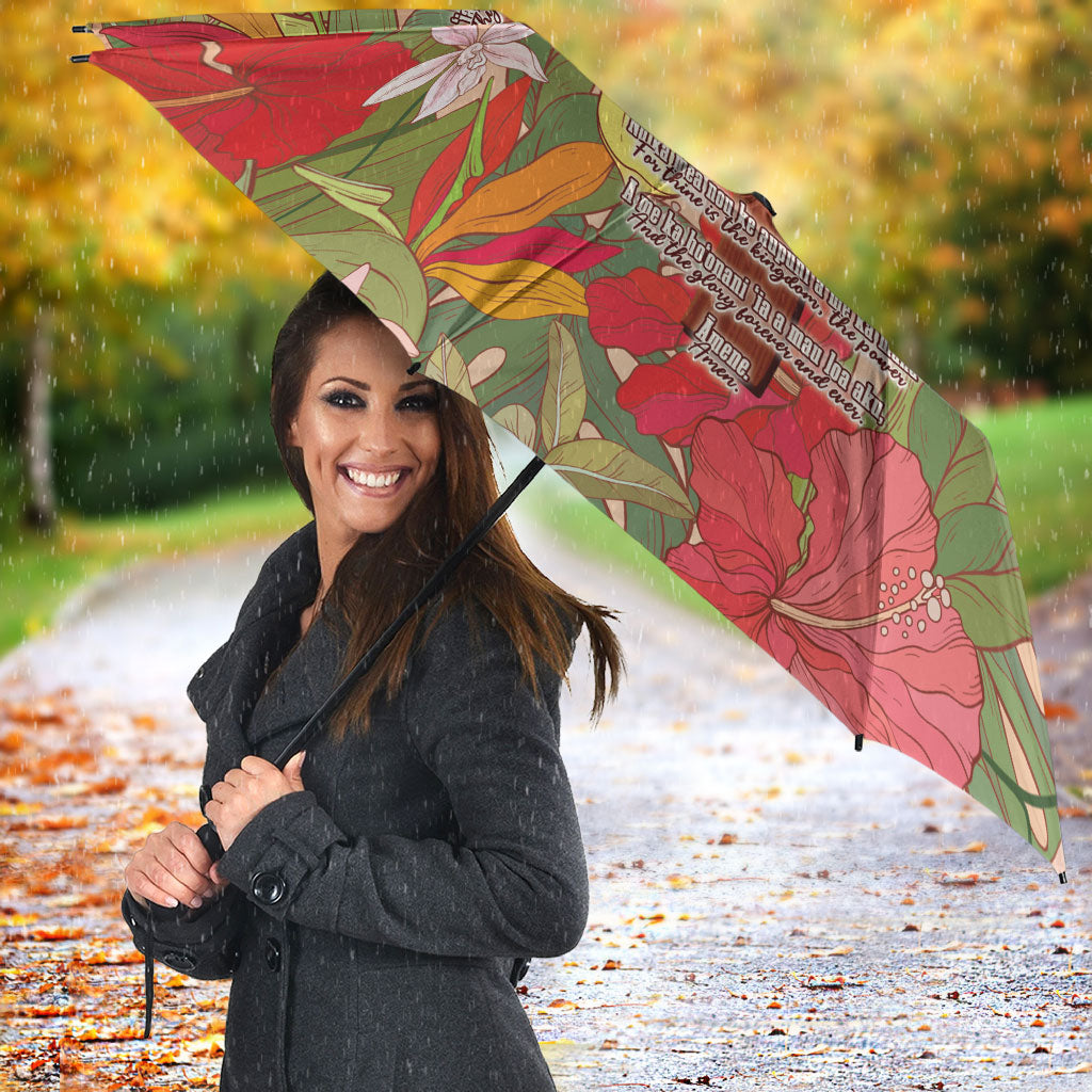 Mahalo Hawaii - Ka Pule a ka Haku Umbrella Tropical Flowers LT7 - Polynesian Pride