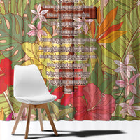 Mahalo Hawaii - Ka Pule a ka Haku Window Curtain Tropical Flowers LT7 - Polynesian Pride