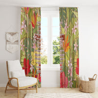 Mahalo Hawaii - Ka Pule a ka Haku Window Curtain Tropical Flowers LT7 - Polynesian Pride