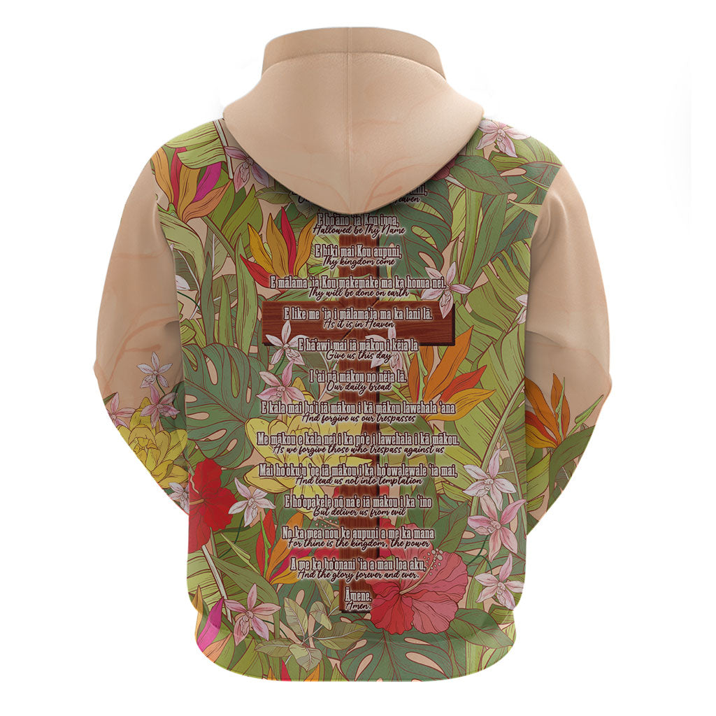 Mahalo Hawaii - Ka Pule a ka Haku Zip Hoodie Tropical Flowers LT7 - Polynesian Pride