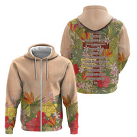 Mahalo Hawaii - Ka Pule a ka Haku Zip Hoodie Tropical Flowers LT7 - Polynesian Pride