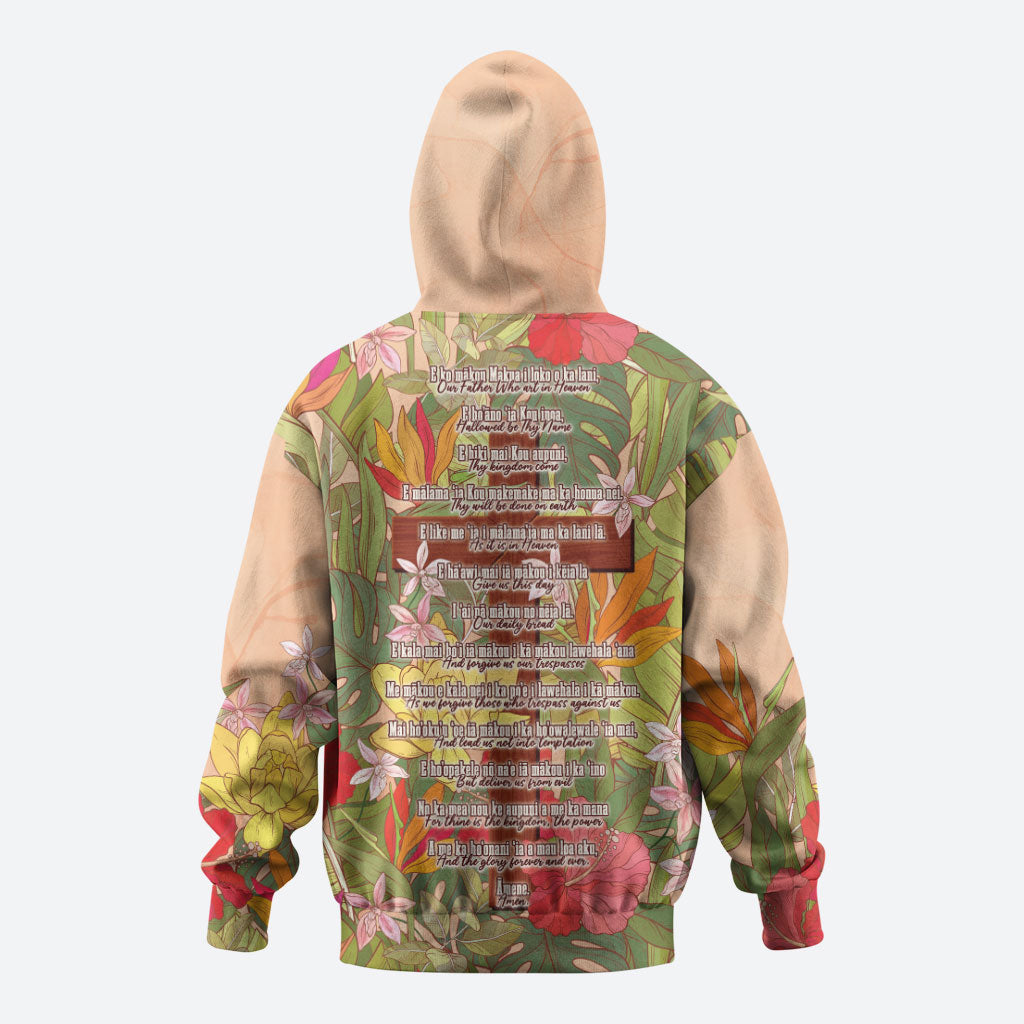 Mahalo Hawaii - Ka Pule a ka Haku Zip Hoodie Tropical Flowers LT7 - Polynesian Pride