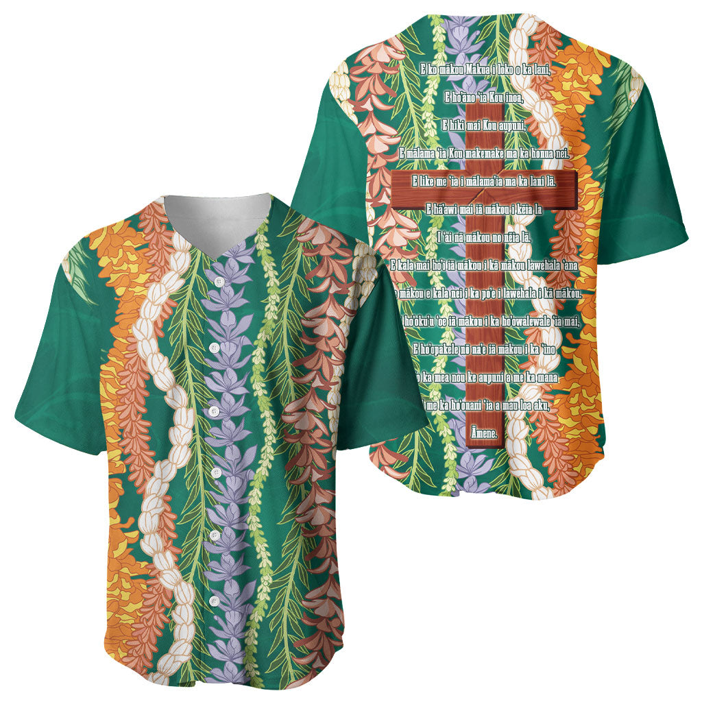 Mahalo Hawaii - Ka Pule a ka Haku Baseball Jersey Mixed Lei LT7 - Polynesian Pride