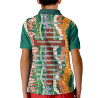 Mahalo Hawaii - ⁠Ka Pule a ka Haku Kid Polo Shirt Mixed Lei