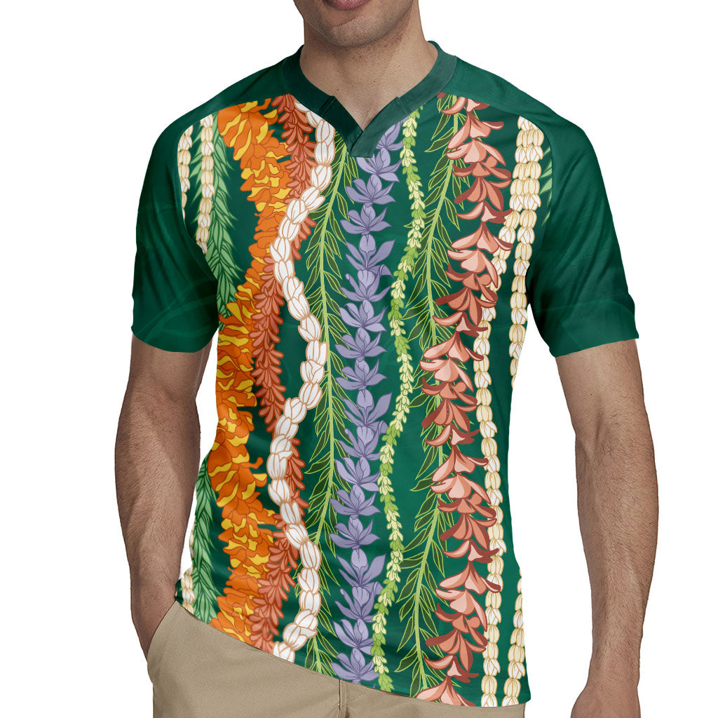 Mahalo Hawaii - ⁠Ka Pule a ka Haku Rugby Jersey Mixed Lei