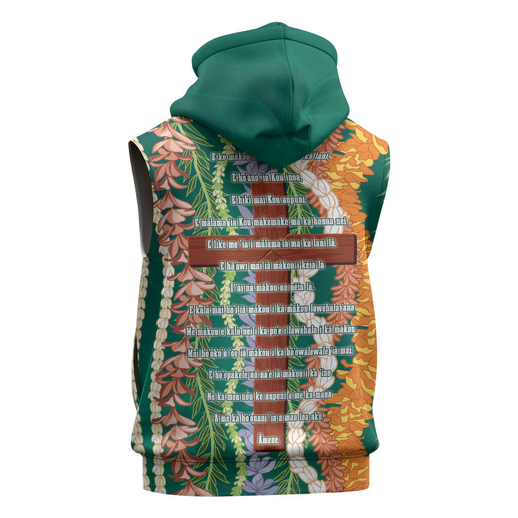 Mahalo Hawaii - Ka Pule a ka Haku Sleeveless Hoodie Mixed Lei LT7 - Polynesian Pride