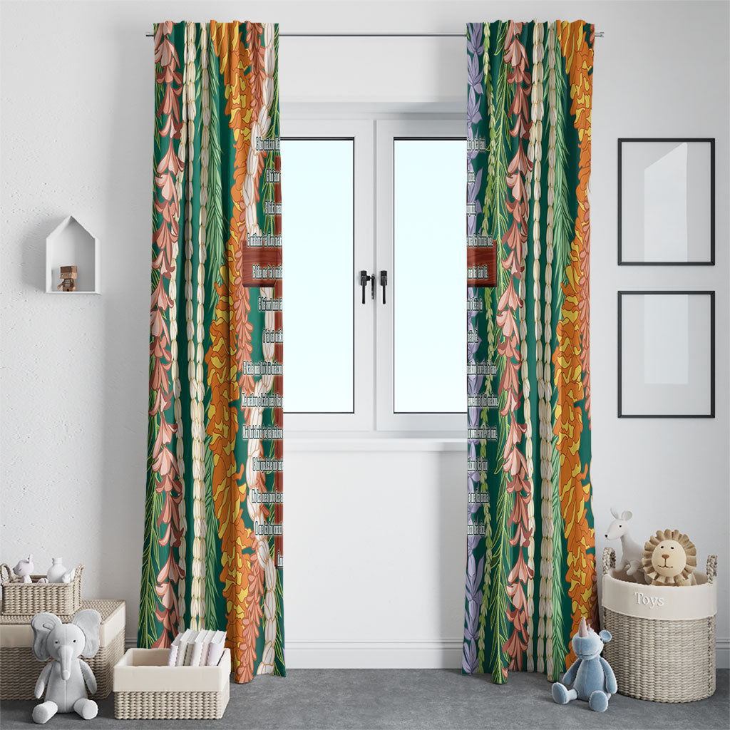 Mahalo Hawaii - Ka Pule a ka Haku Window Curtain Mixed Lei LT7 - Polynesian Pride