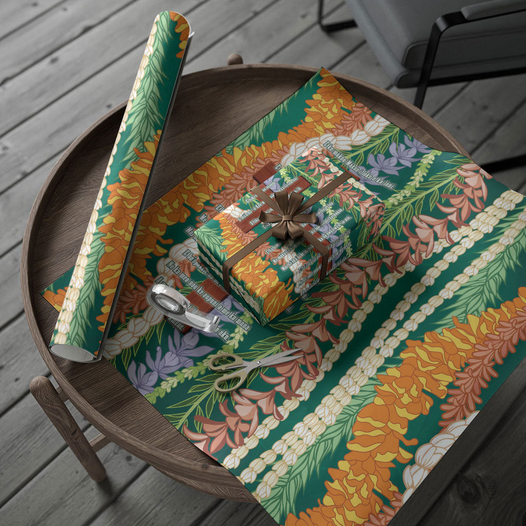 Mahalo Hawaii - The Lord's Prayers Wrapping Paper Mixed Lei LT7 - Polynesian Pride